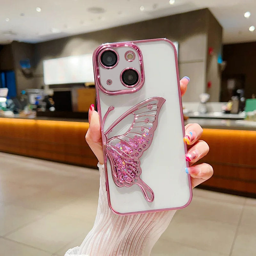 LuxuryKase LK100 Plating Dream Butterfly Clear Case Cover For iPhone