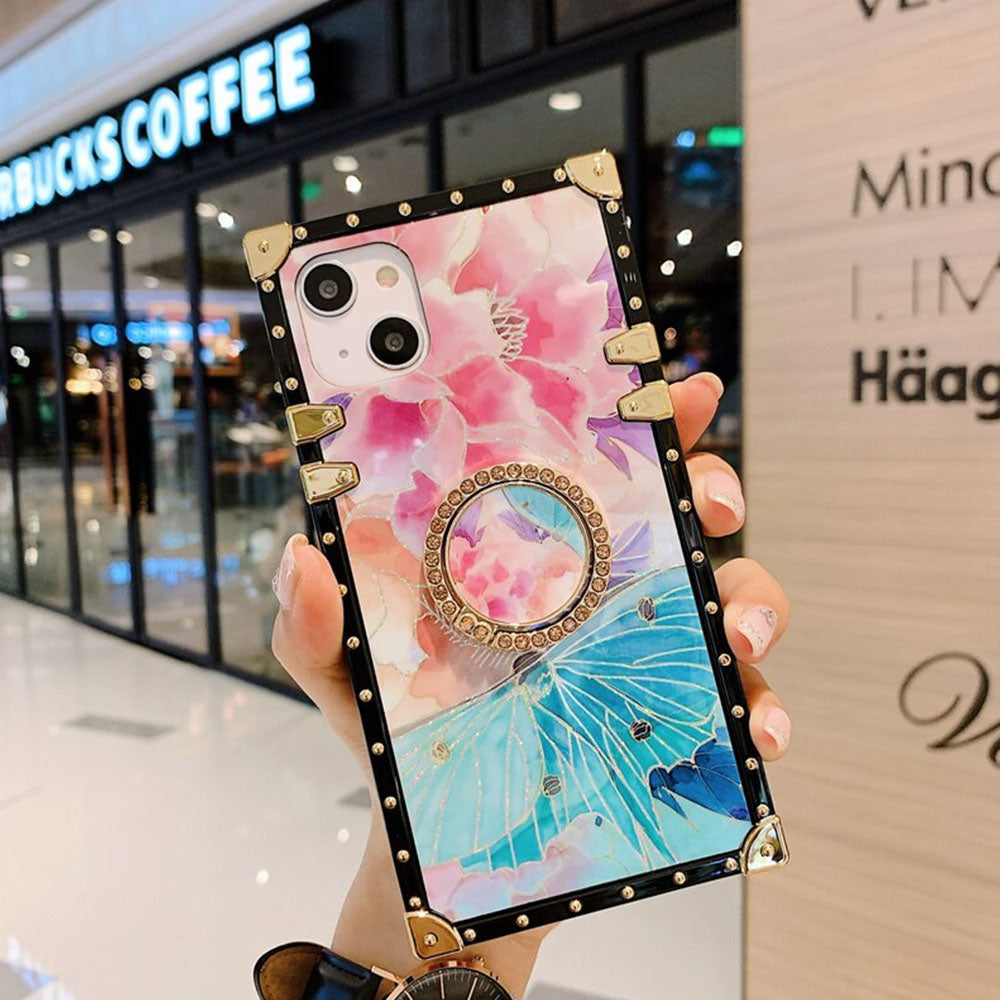 Us Lite Luxury Flower Case Square Cover for iPhone 11 12 13 14 Plus Mi –  LuxuryKase