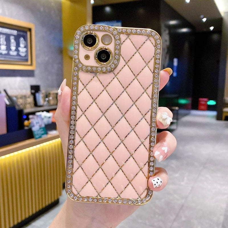 LuxuryKase Electroplated Glitter Diamond Rhinestone Phone Case For Iphone