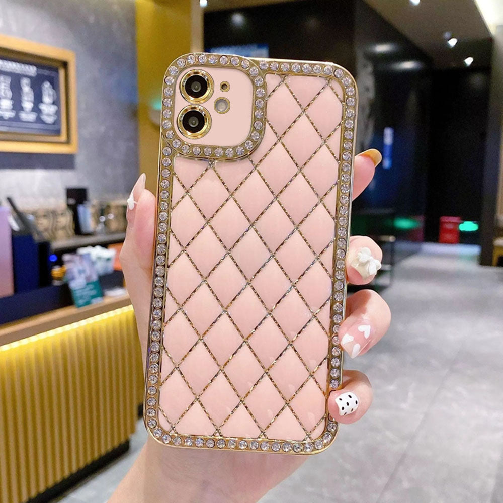 LuxuryKase Electroplated Glitter Diamond Rhinestone Phone Case For Iphone