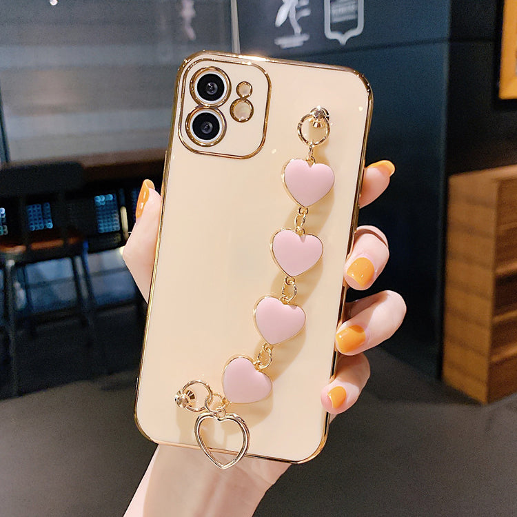 US LITE Luxury Heart Bracelet Chain Cover Case for Iphone 11 12 Mini Pro Max