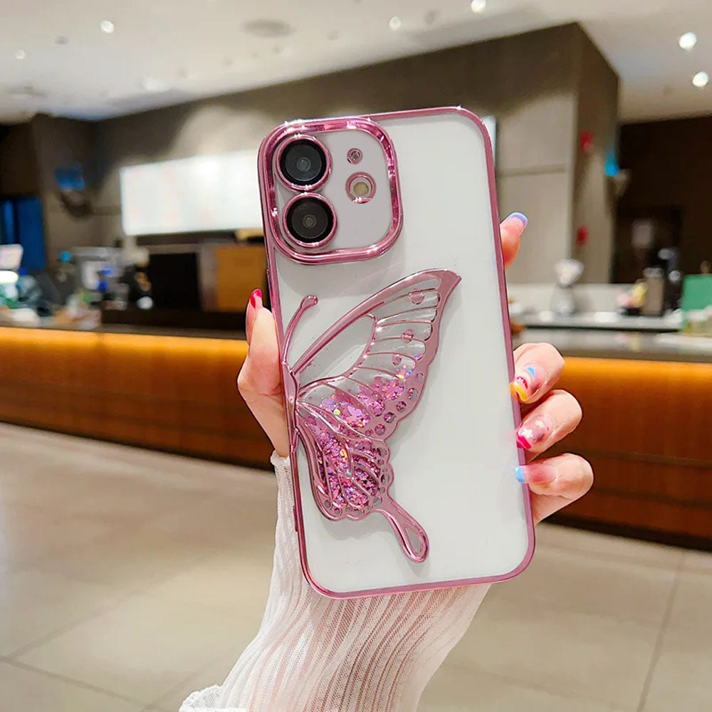 LuxuryKase LK100 Plating Dream Butterfly Clear Case Cover For iPhone