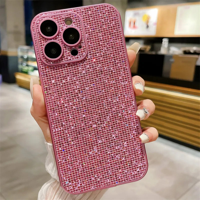 LuxuryKase LK118 Shiny Diamond Full Lens Protection Glitter Rhinestone Case For iPhone