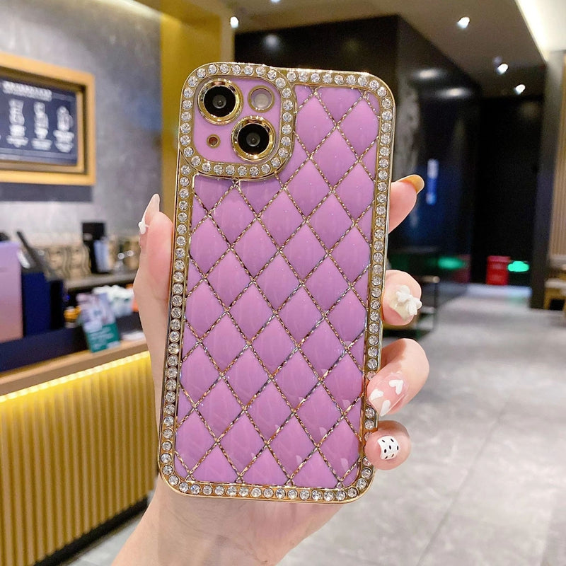 LuxuryKase Electroplated Glitter Diamond Rhinestone Phone Case For Iphone