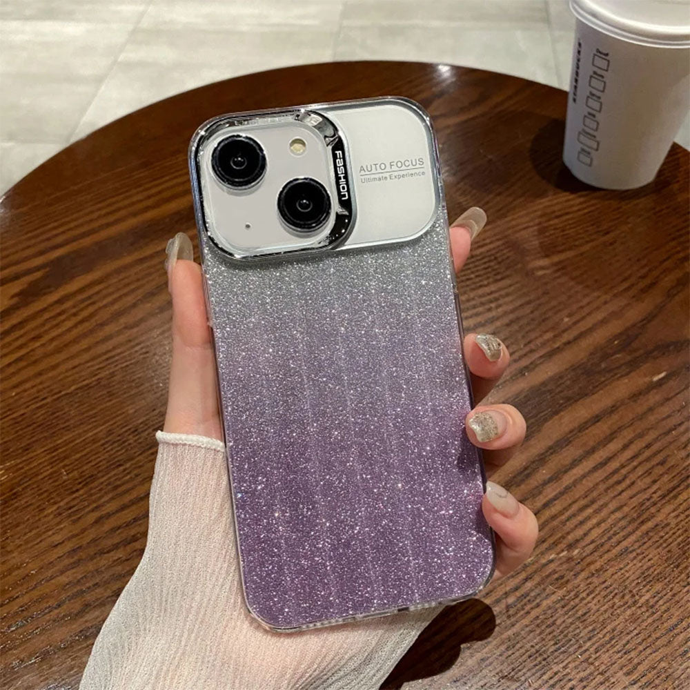 LuxuryKase LK120 Fashion Transparent Glitter Bling Gradient Soft Case For iPhone 11 12 13 14 15 Pro Max