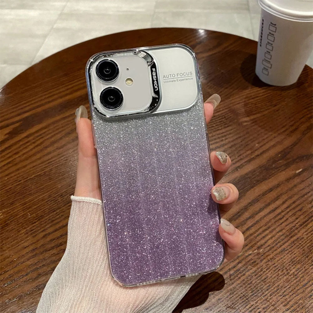 LuxuryKase LK120 Fashion Transparent Glitter Bling Gradient Soft Case For iPhone 11 12 13 14 15 Pro Max