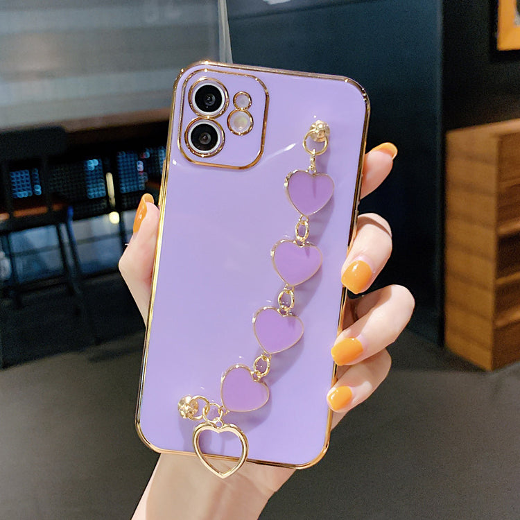 US LITE Luxury Heart Bracelet Chain Cover Case for Iphone 11 12 Mini Pro Max