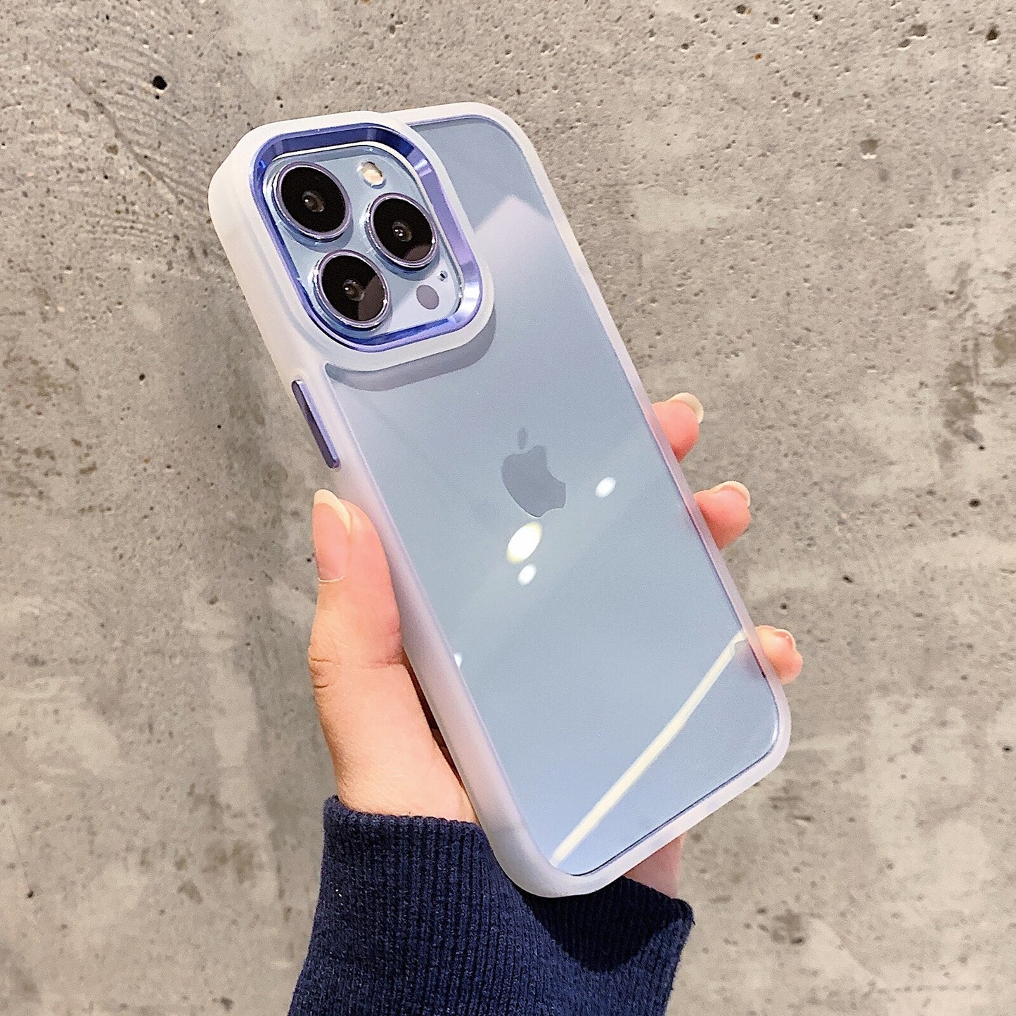 Luxurykase Clear Matte Bumper Shockproof Case With Metal Camera Protection For Iphone 11 12 13 14 15 Plus Mini Pro Max