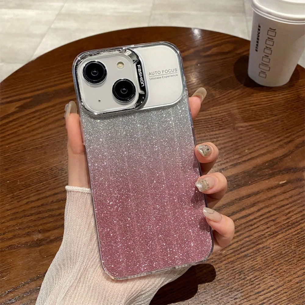 LuxuryKase LK120 Fashion Transparent Glitter Bling Gradient Soft Case For iPhone 11 12 13 14 15 Pro Max