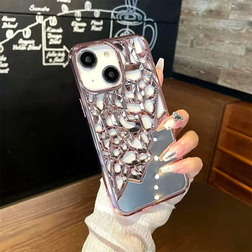 LuxuryKase LK117 Hollow Out Mirror Heat Dissipation Breathable Case For iPhone 11 12 13 14 15 Plus Pro Max