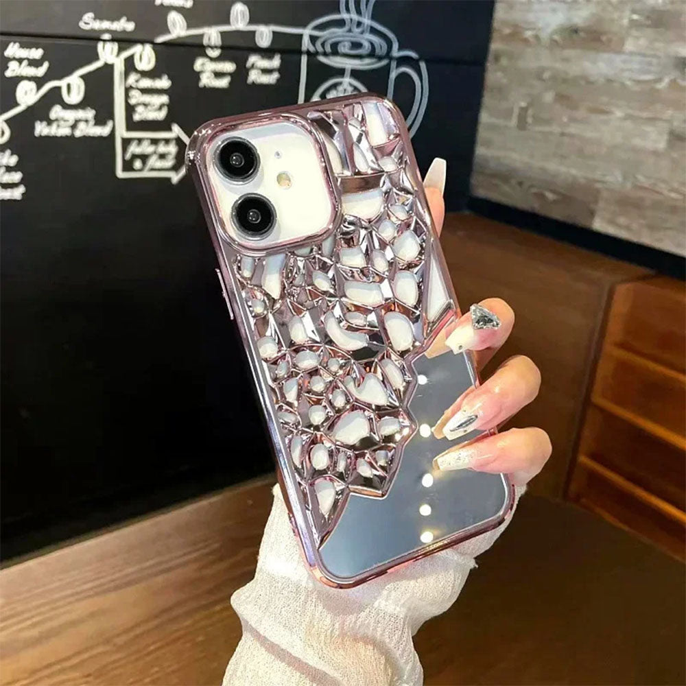 LuxuryKase LK117 Hollow Out Mirror Heat Dissipation Breathable Case For iPhone 11 12 13 14 15 Plus Pro Max