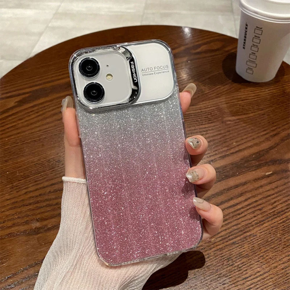 LuxuryKase LK120 Fashion Transparent Glitter Bling Gradient Soft Case For iPhone 11 12 13 14 15 Pro Max