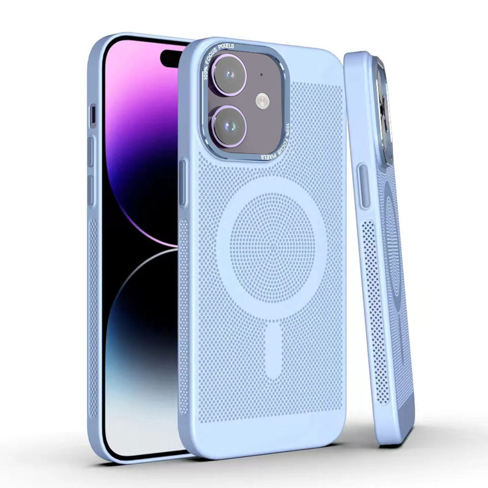 LuxuryKase LuxuryKase Ultra Slim Full Coverage Heat Sink Case with Honeycomb Mesh Effective Heat Dissipation Compatible Mag-Safe For Iphone 11 12