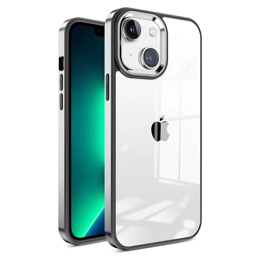 LuxuryKase New Skin 3 in 1 Transparent Plating Shockproof Case Cover For Iphone