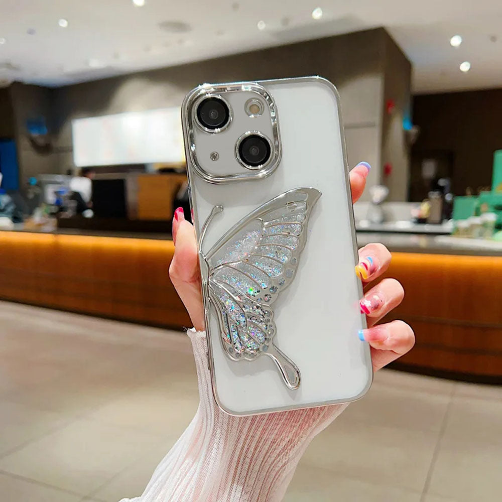 LuxuryKase LK100 Plating Dream Butterfly Clear Case Cover For iPhone