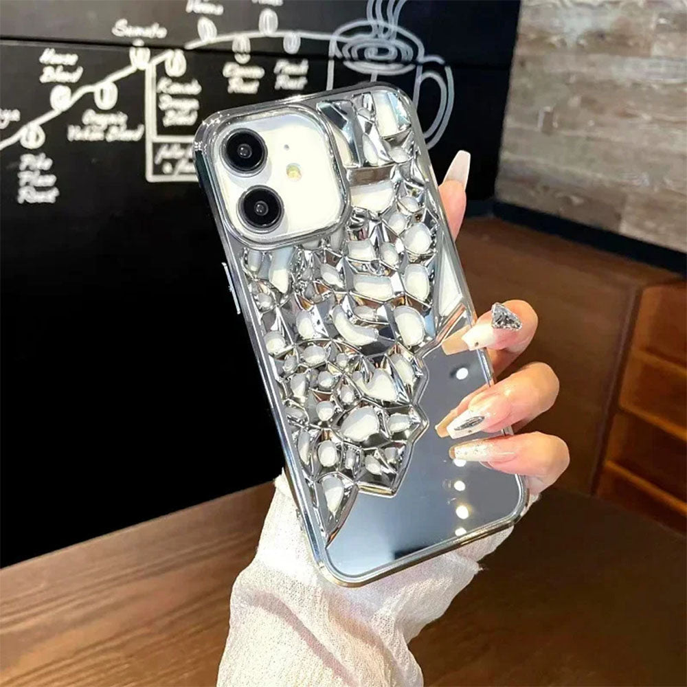 LuxuryKase LK117 Hollow Out Mirror Heat Dissipation Breathable Case For iPhone 11 12 13 14 15 Plus Pro Max