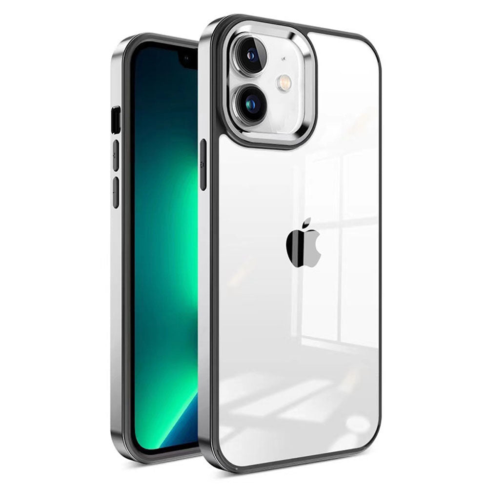 LuxuryKase New Skin 3 in 1 Transparent Plating Shockproof Case Cover For Iphone