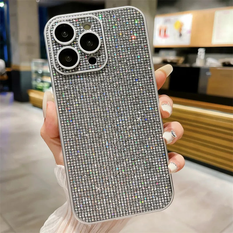 LuxuryKase LK118 Shiny Diamond Full Lens Protection Glitter Rhinestone Case For iPhone