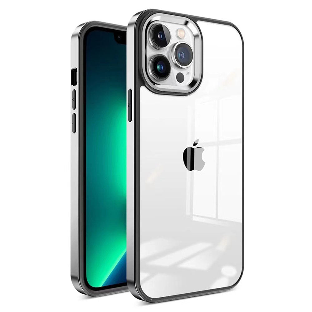 LuxuryKase New Skin 3 in 1 Transparent Plating Shockproof Case Cover For Iphone