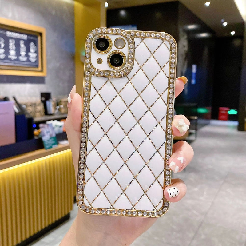 LuxuryKase Electroplated Glitter Diamond Rhinestone Phone Case For Iphone