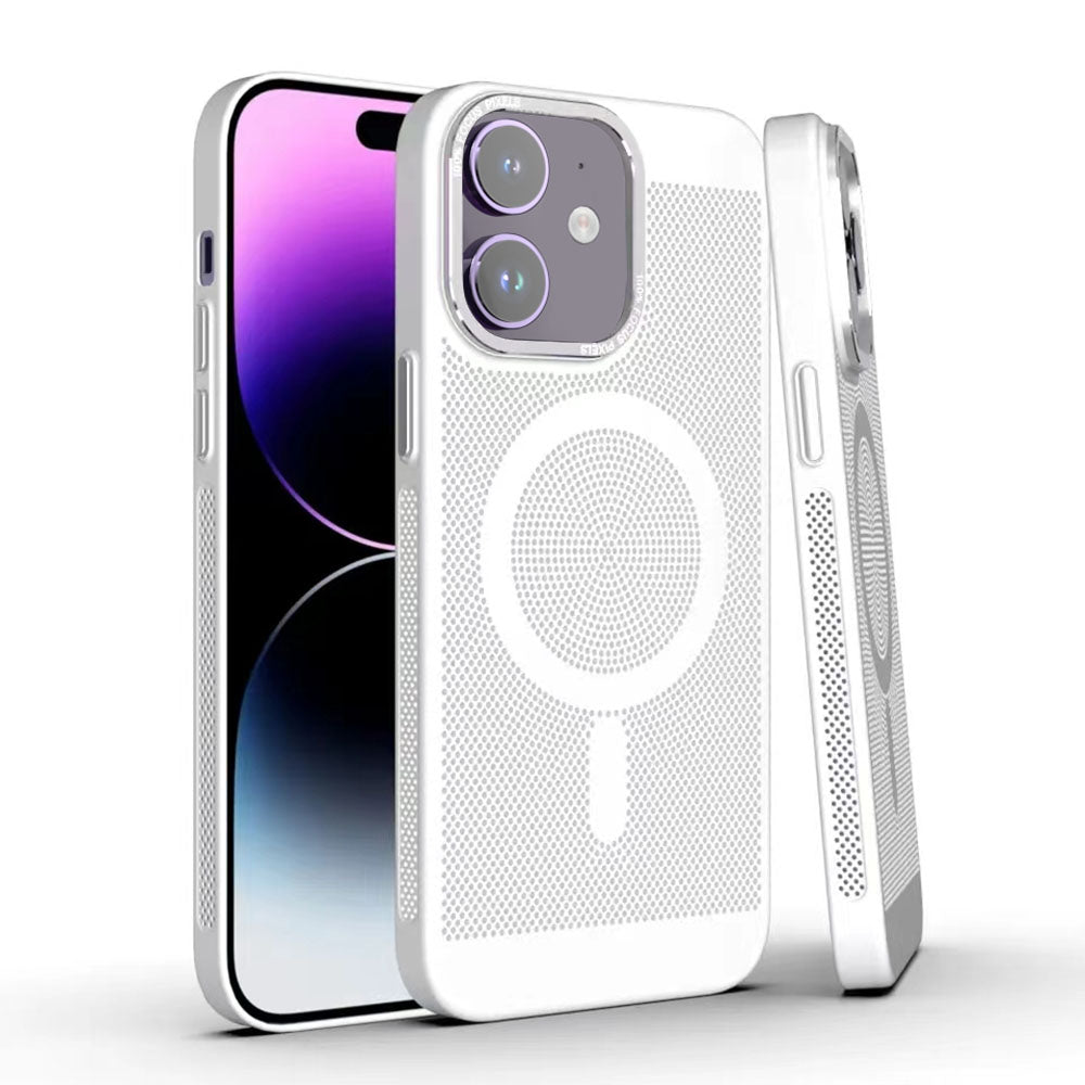 LuxuryKase LuxuryKase Ultra Slim Full Coverage Heat Sink Case with Honeycomb Mesh Effective Heat Dissipation Compatible Mag-Safe For Iphone 11 12