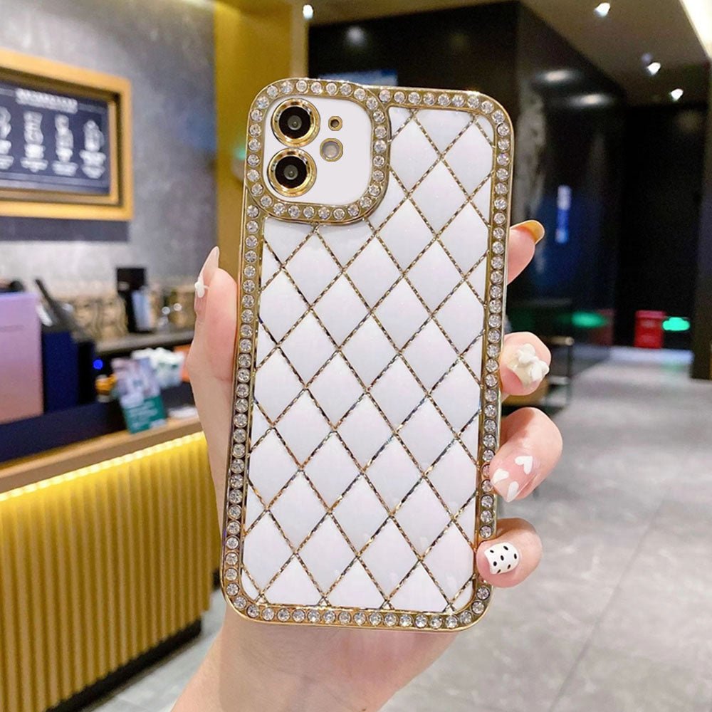 LuxuryKase Electroplated Glitter Diamond Rhinestone Phone Case For Iphone