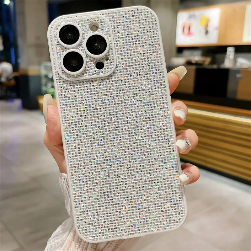 LuxuryKase LK118 Shiny Diamond Full Lens Protection Glitter Rhinestone Case For iPhone